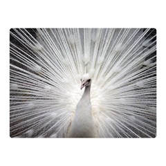 Peacock White Bird Nature Double Sided Flano Blanket (mini)  by Wegoenart