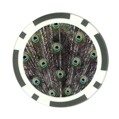 Background Peacock Feathers Poker Chip Card Guard (10 Pack) by Wegoenart