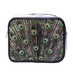 Background Peacock Feathers Mini Toiletries Bag (one Side) by Wegoenart