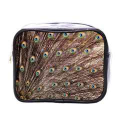 Peacock Feathers Wheel Plumage Mini Toiletries Bag (one Side) by Wegoenart