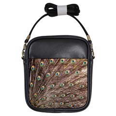 Peacock Feathers Wheel Plumage Girls Sling Bag by Wegoenart