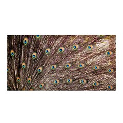 Peacock Feathers Wheel Plumage Satin Wrap by Wegoenart