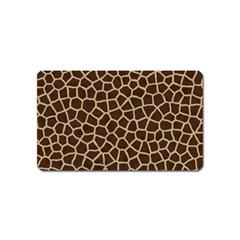 Giraffe Animal Print Skin Fur Magnet (name Card) by Wegoenart