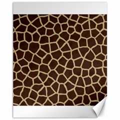 Giraffe Animal Print Skin Fur Canvas 11  X 14  by Wegoenart