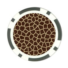 Giraffe Animal Print Skin Fur Poker Chip Card Guard by Wegoenart