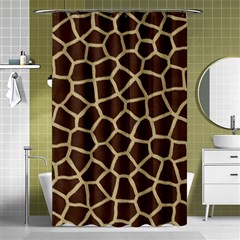 Giraffe Animal Print Skin Fur Shower Curtain 48  X 72  (small)  by Wegoenart