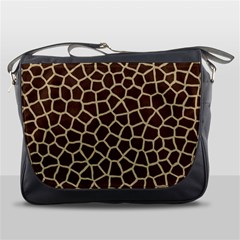 Giraffe Animal Print Skin Fur Messenger Bag by Wegoenart