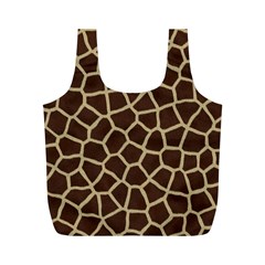 Giraffe Animal Print Skin Fur Full Print Recycle Bag (m) by Wegoenart