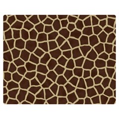 Giraffe Animal Print Skin Fur Double Sided Flano Blanket (medium)  by Wegoenart