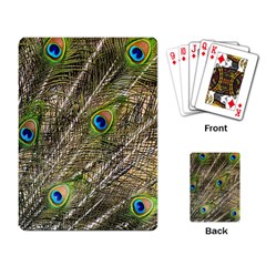 Peacock Feathers Color Plumag Playing Cards Single Design by Wegoenart