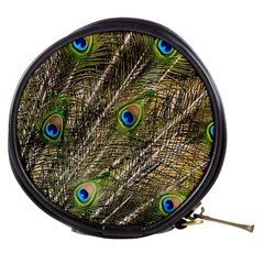 Peacock Feathers Color Plumag Mini Makeup Bag by Wegoenart