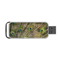 Peacock Feathers Color Plumag Portable Usb Flash (one Side) by Wegoenart