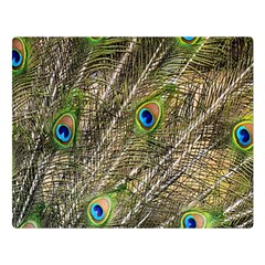 Peacock Feathers Color Plumag Double Sided Flano Blanket (large)  by Wegoenart