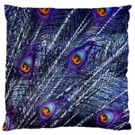 Peacock Feathers Color Plumage Large Cushion Case (Two Sides) Front