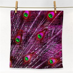 Peacock Feathers Color Plumage Face Towel