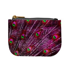 Peacock Feathers Color Plumage Mini Coin Purse by Wegoenart