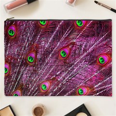 Peacock Feathers Color Plumage Cosmetic Bag (xxxl) by Wegoenart