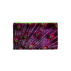 Peacock Feathers Color Plumage Cosmetic Bag (xs) by Wegoenart