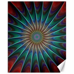 Fractal Peacock Rendering Canvas 16  X 20  by Wegoenart