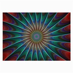 Fractal Peacock Rendering Large Glasses Cloth by Wegoenart