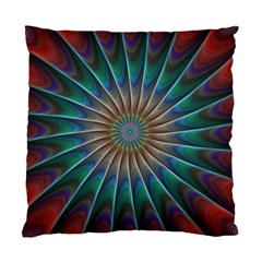 Fractal Peacock Rendering Standard Cushion Case (two Sides)