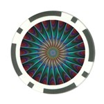 Fractal Peacock Rendering Poker Chip Card Guard (10 pack) Front