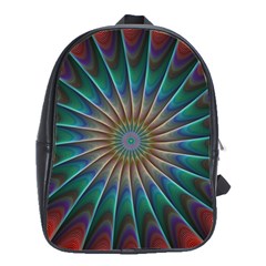 Fractal Peacock Rendering School Bag (large) by Wegoenart