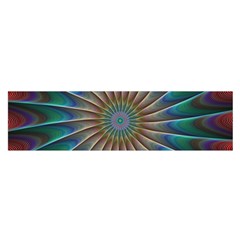 Fractal Peacock Rendering Satin Scarf (oblong) by Wegoenart