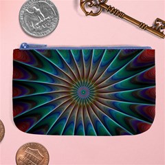 Fractal Peacock Rendering Large Coin Purse by Wegoenart