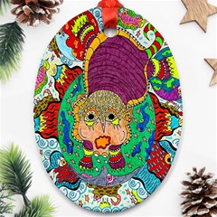 Supersonic Armadillo Ornament (oval)