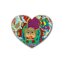 Supersonic Armadillo Heart Coaster (4 Pack)  by chellerayartisans