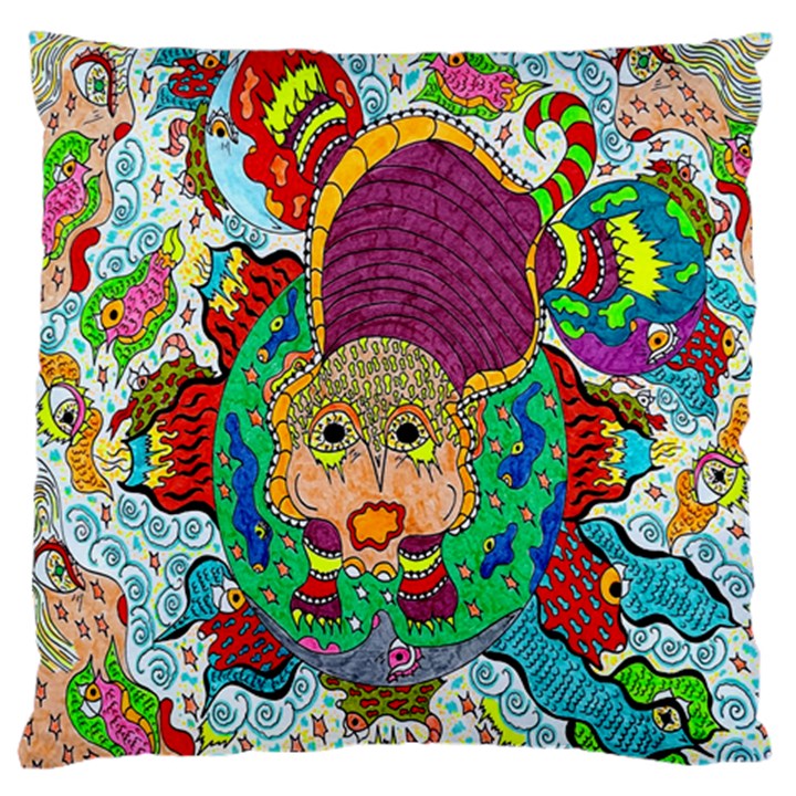 Supersonic Armadillo Large Flano Cushion Case (One Side)