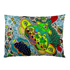 Cosmic Lizards With Alien Spaceship Pillow Case