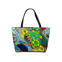 Cosmic Lizards With Alien Spaceship Classic Shoulder Handbag