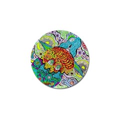 Supersonic Lavahead Lizard Golf Ball Marker by chellerayartisans