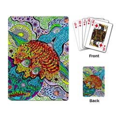 Supersonic Lavahead Lizard Playing Cards Single Design by chellerayartisans