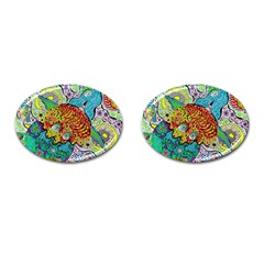 Supersonic Lavahead Lizard Cufflinks (oval) by chellerayartisans