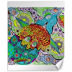 Supersonic Lavahead Lizard Canvas 11  X 14  by chellerayartisans