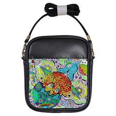 Supersonic Lavahead Lizard Girls Sling Bag by chellerayartisans