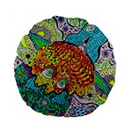 Supersonic Lavahead Lizard Standard 15  Premium Round Cushions Back