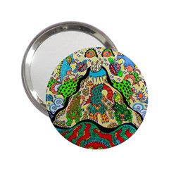 Supersonic Volcanic Sunmoon Faces 2 25  Handbag Mirrors by chellerayartisans