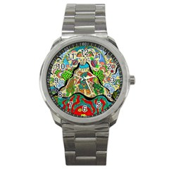 Supersonic Volcanic Sunmoon Faces Sport Metal Watch by chellerayartisans