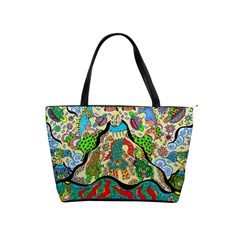 Supersonic Volcanic Sunmoon Faces Classic Shoulder Handbag by chellerayartisans