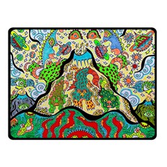 Supersonic Volcanic Sunmoon Faces Fleece Blanket (small) by chellerayartisans