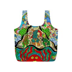 Supersonic Volcanic Sunmoon Faces Full Print Recycle Bag (s) by chellerayartisans