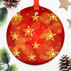 Background Christmas Decoration Ornament (round) by Simbadda