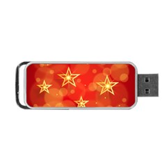 Background Christmas Decoration Portable Usb Flash (two Sides) by Simbadda