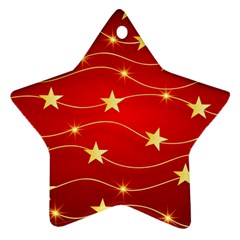 Background Christmas Decoration Star Ornament (two Sides) by Simbadda