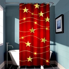 Background Christmas Decoration Shower Curtain 36  X 72  (stall)  by Simbadda