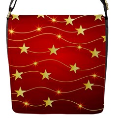 Background Christmas Decoration Flap Closure Messenger Bag (s) by Simbadda